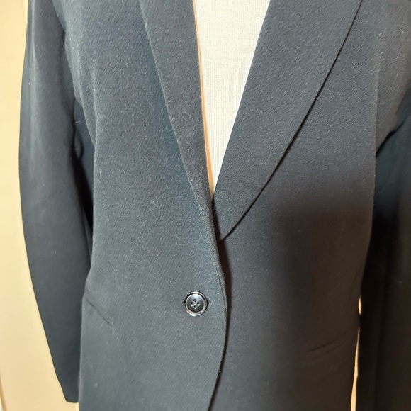Banana Republic Size 14 Womens Blazer Black One Button Long Sleeve Stretch. - Picture 5 of 10